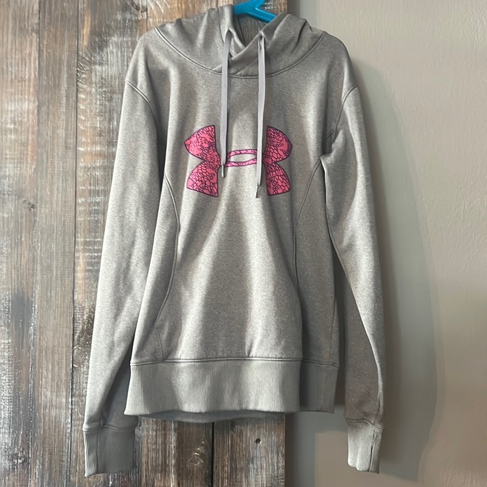 Under Armour Pink&Purple Logo Hoodie ColdGear Semi Fitted